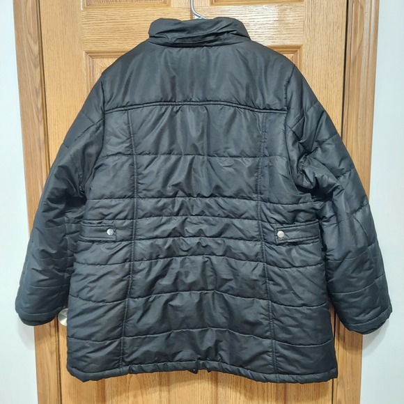 Liz Claiborne Women's Quilted Winter Jacket Coat Black Size 2X - Picture 4 of 10